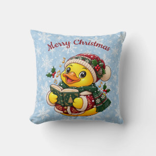 Weihnachtslied Sänger Gummiente Winterdekoration Kissen