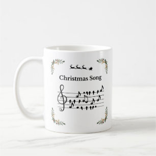Weihnachtslied Santa auf Schlitten Kaffeetasse