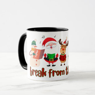 Weihnachtslied Singen Kaffeetasse