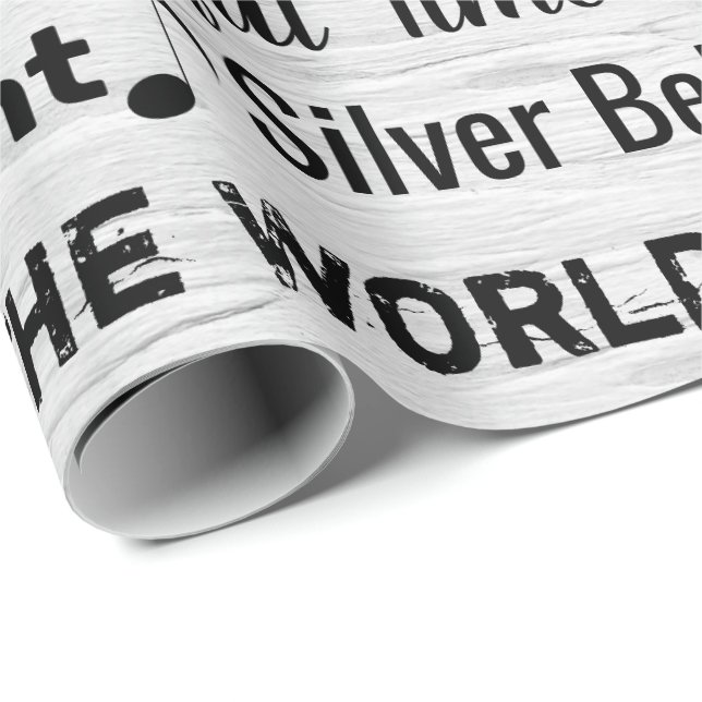 Weihnachtslieder auf Birke Geschenkpapier (Rolleneckpunkt)