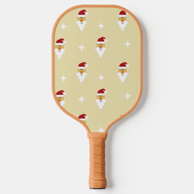 Weihnachtslieder auf Braun Pickleball Schläger (Vorderseite)