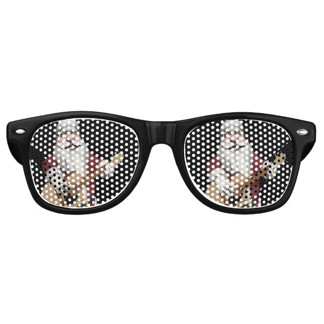 Weihnachtslieder auf seiner Gitarre Sonnenbrille (Vorderseite)