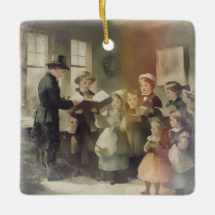 Weihnachtslieder aus längst vergangener Zeit Keramikornament