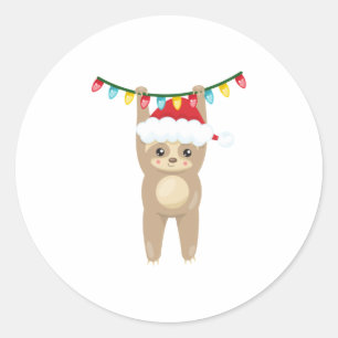 Weihnachtslieder aus Weihnachtsbeleuchtung Runder Aufkleber