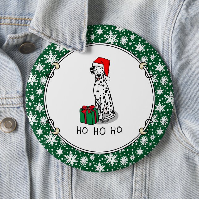Weihnachtslieder Dalmatiner Hund (schwarz 1) Niedl Button (Beispiel)