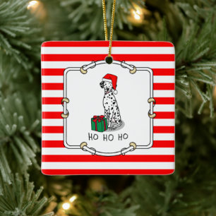 Weihnachtslieder Dalmatiner Hund (schwarz 1) Niedl Keramikornament