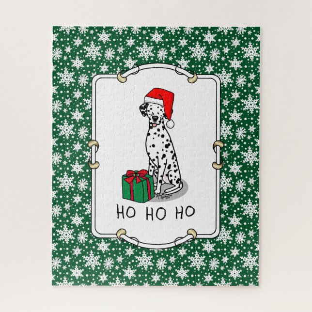 Weihnachtslieder Dalmatiner Hund (schwarz 1) Niedl Puzzle (Vertikal)