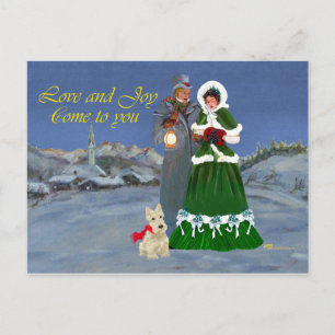 Weihnachtslieder der Scottish Terriers Feiertagspostkarte