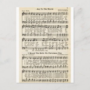 Weihnachtslieder: Die Freude an der Welt Feiertagspostkarte