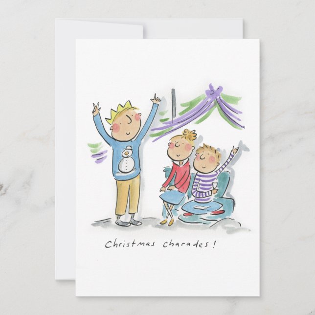 Weihnachtslieder Einladung (Vorderseite)