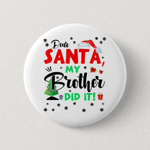 Weihnachtslieder Familie Lieber Weihnachts-Bruder Button