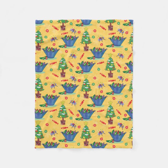 Weihnachtslieder Fleecedecke (Vorderseite)