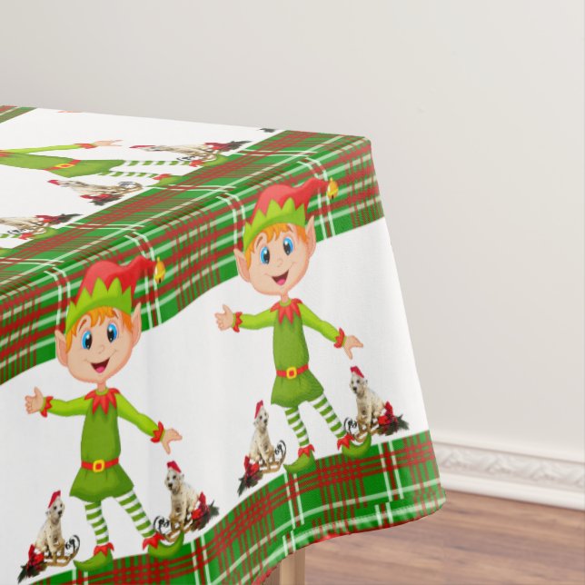 Weihnachtslieder, Frohe Weihnachten, Elf Tischdecke (Beispiel)