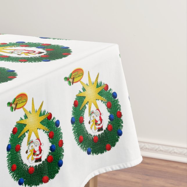 Weihnachtslieder, frohe Weihnachten Tischdecke (Beispiel)