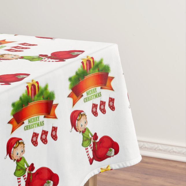 Weihnachtslieder, frohe Weihnachten Tischdecke (Beispiel)