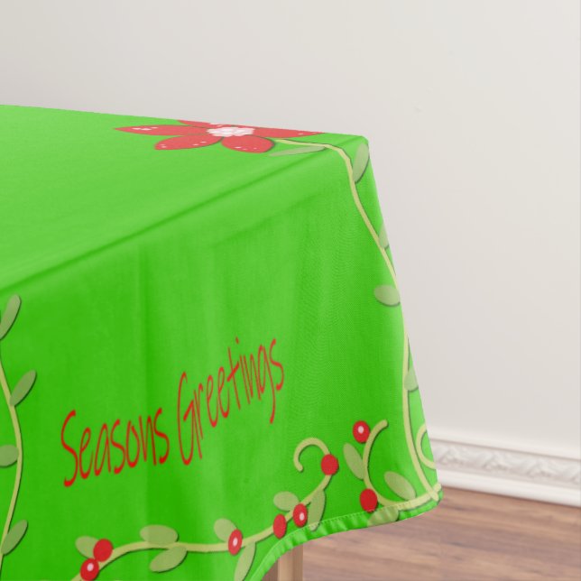 Weihnachtslieder, Grüne Frohe Festtage Tischdecke (Beispiel)
