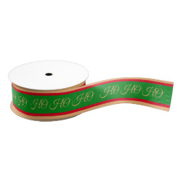 Weihnachtslieder & Ho Ho Ho Stripe Rote/Grüne Gesc Ripsband