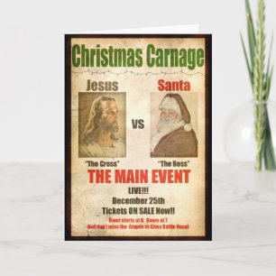 Weihnachtslieder Jesus vs Weihnachtskarte Feiertagskarte