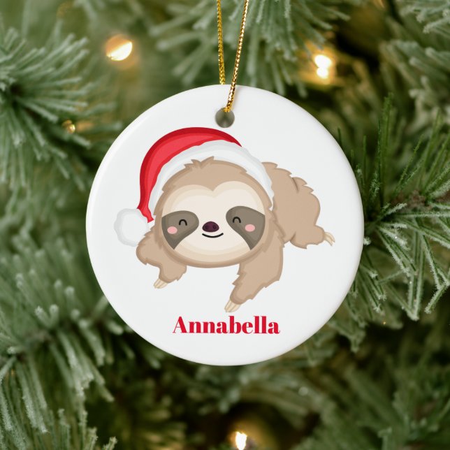 Weihnachtslieder Liebe santa Namensnachricht hinzu Keramik Ornament (Baum)