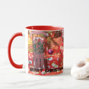 Weihnachtslieder mit Kranz Tasse