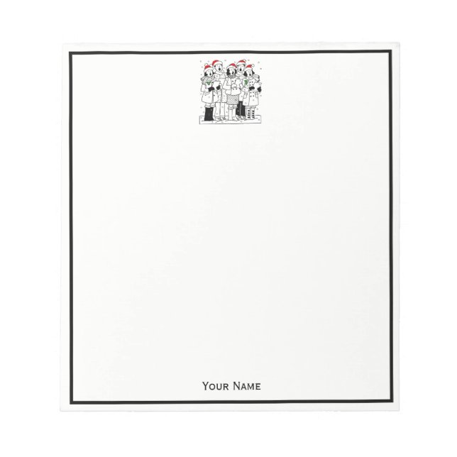 Weihnachtslieder mit Snow Xmas Notizblock (Vorderseite)