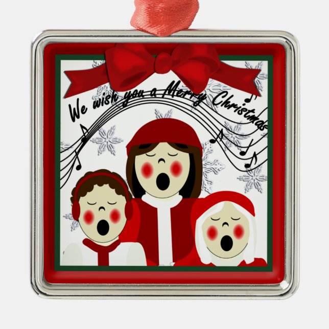 Weihnachtslieder Premium Ornament Aus Metall (Vorne)