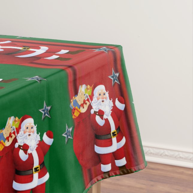 Weihnachtslieder, Red Bow Santa Claus Tischdecke (Beispiel)