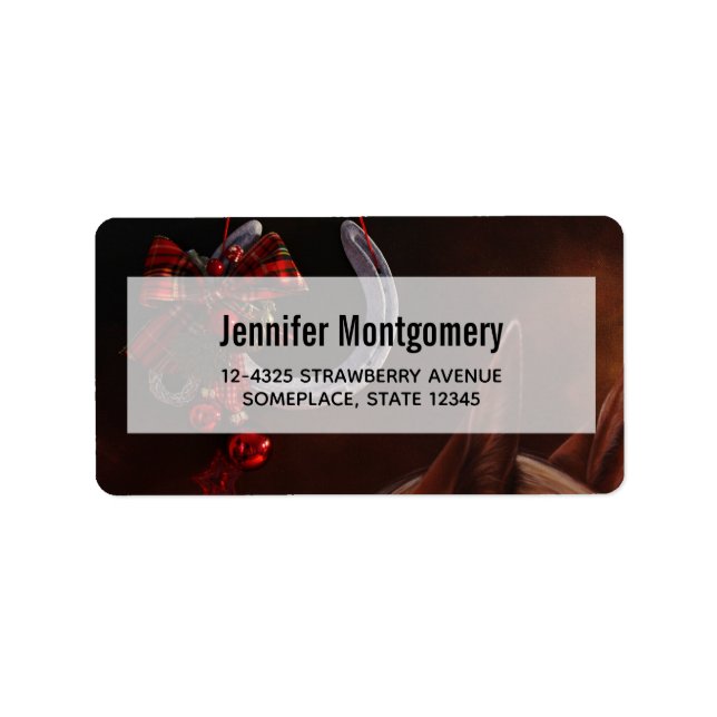 Weihnachtslieder Reittiere Adressaufkleber (Vorne)