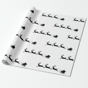 Weihnachtslieder Rentiere Weihnachten Schwarz-weiß Geschenkpapier