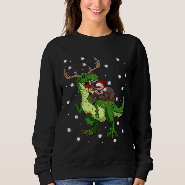 Weihnachtslieder Riding Trex Sweatshirt (Vorderseite)
