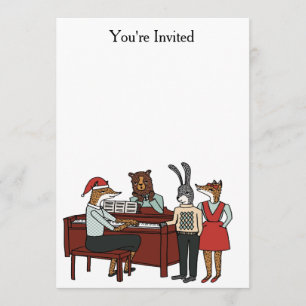 Weihnachtslieder rund um die Piano-Einladung Einladung