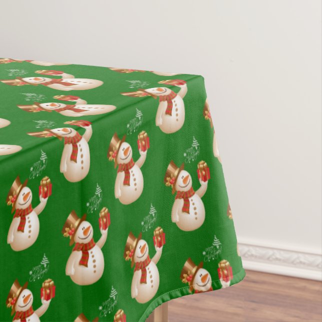Weihnachtslieder, Schneemann Tischdecke (Beispiel)