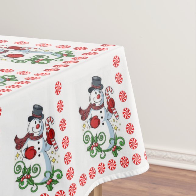 Weihnachtslieder, Schneemann Tischdecke (Beispiel)