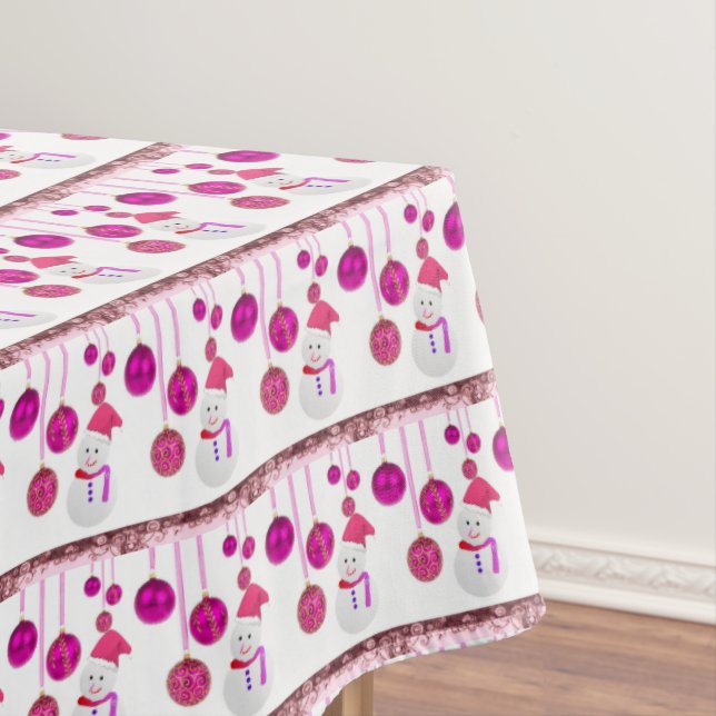 Weihnachtslieder, Schneemann Tischdecke (Beispiel)