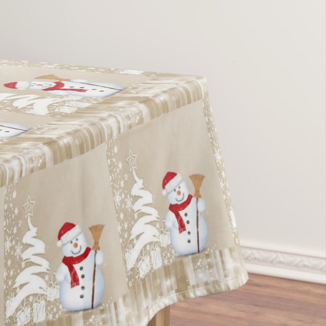 Weihnachtslieder, Schneemann Tischdecke (Beispiel)