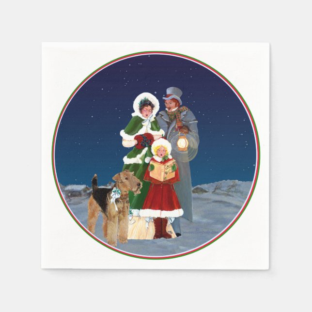 Weihnachtslieder Serviette (Vorderseite)