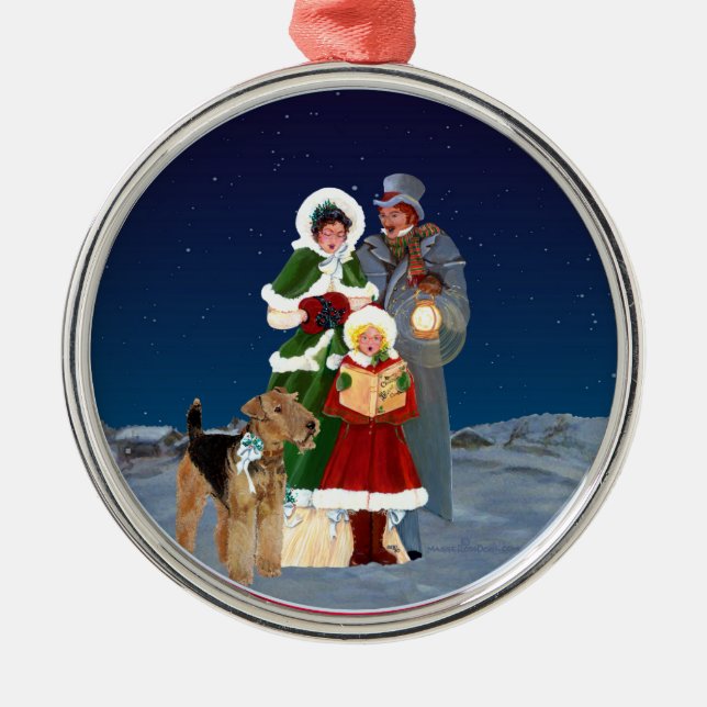 Weihnachtslieder Silbernes Ornament (Vorne)