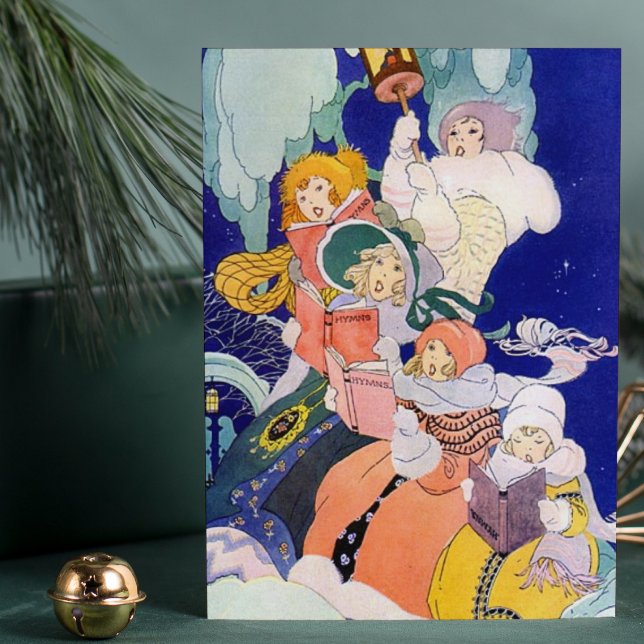 Weihnachtslieder Vintage Feiertagskarte (Von Creator hochgeladen)