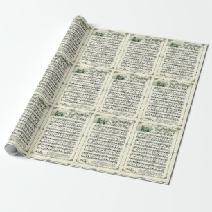 Weihnachtslieder, Vintage-Notenblätter Geschenkpapier