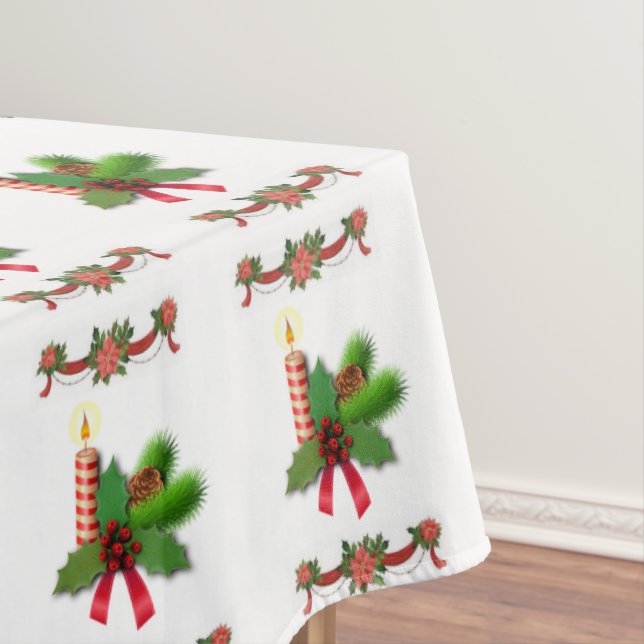 Weihnachtslieder, Weihnachtskerze Tischdecke (Beispiel)