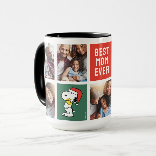 Weihnachtslieder & Woodstock | Beste Mama - Collag Tasse (Vorderseite Links)
