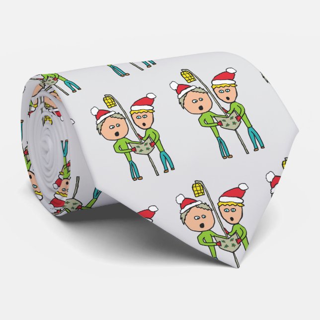 Weihnachtsliedersingen Krawatte (Gerollt)