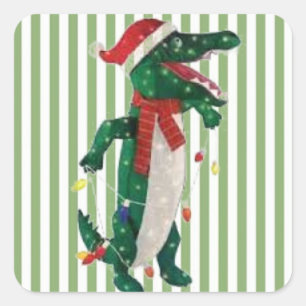 Weihnachtsliefer Quadratischer Aufkleber