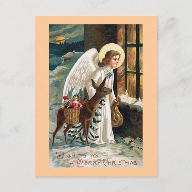 "Weihnachtslieferung" Feiertagspostkarte (Vorderseite)