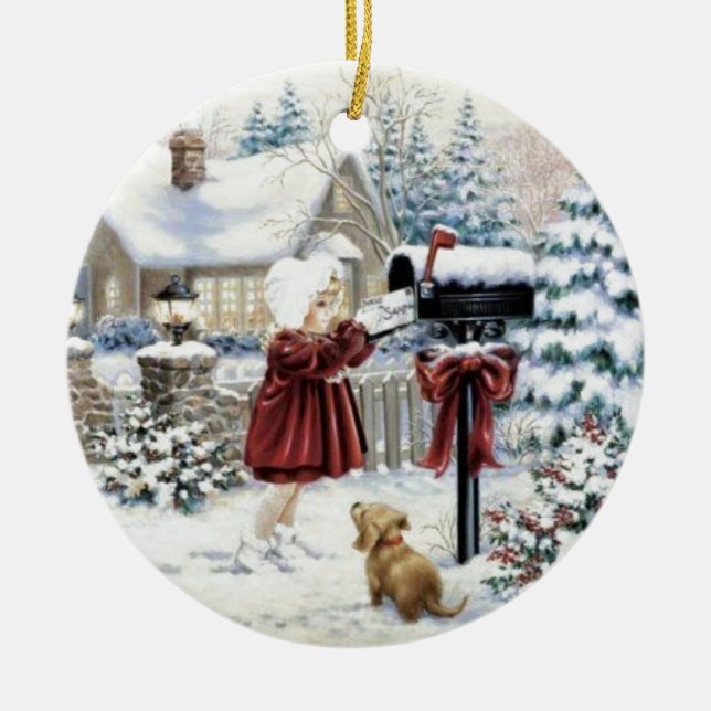 Weihnachtslieferung nach Jahrgang Keramikornament (Vorne)