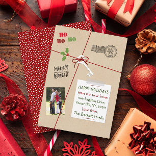 Weihnachtslieferung Neue Zuhause Holiday Moving Ca Feiertagskarte