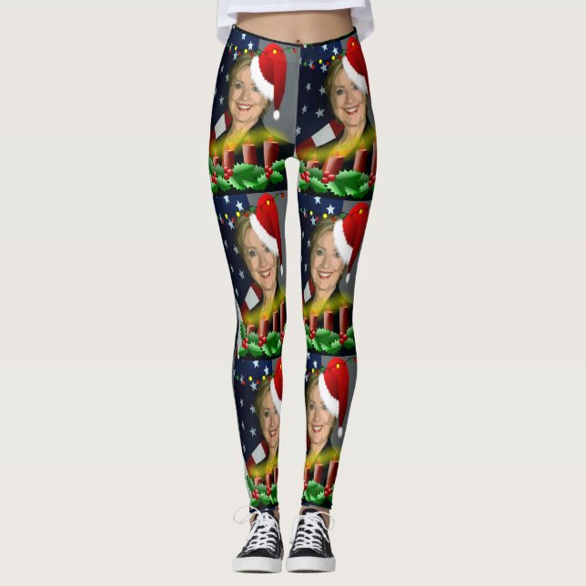 Weihnachtsliegeklatsche Leggings (Vorderseite)
