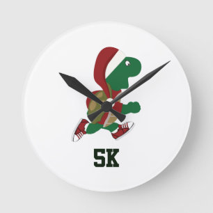 Weihnachtsliegeschildkröte 5K Runde Wanduhr