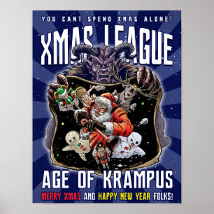 Weihnachtsliga-Alter von Krampus Poster