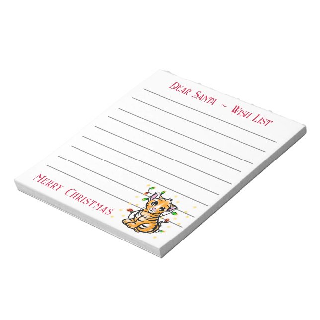 Weihnachtslilie, Weihnachtswunschliste des Weihnac Notizblock (Rotiert)